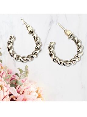 🔴 5 for $10 ONE PAIR Silver Tone Round Shaped Stud Earrings